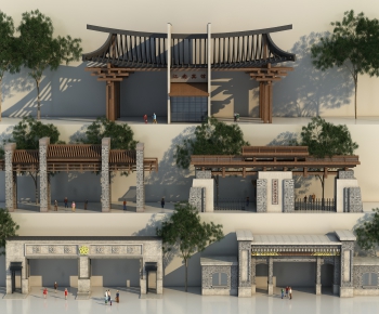 Chinese Style Building Component-ID:131517897