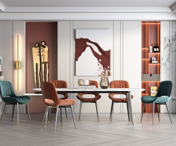 Modern Dining Table And Chairs-ID:154318094