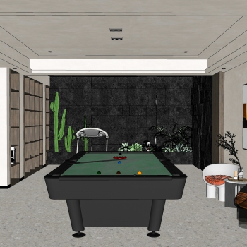 Modern Billiards Room-ID:876437901