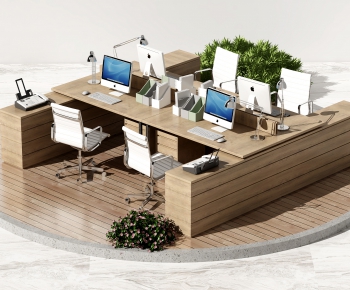 New Chinese Style Office Table-ID:593729026