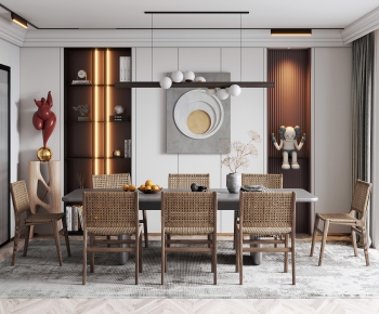 Modern Nordic Style Dining Room-ID:774550442