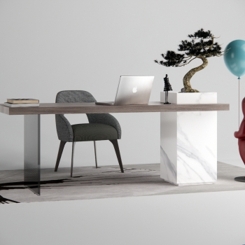 Modern Computer Desk And Chair-ID:941963914