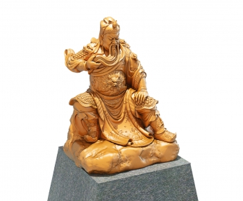 新中式财神爷雕塑-ID:664381039