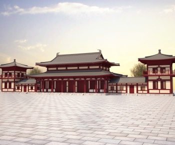 Chinese Style Ancient Architectural Buildings-ID:674437051