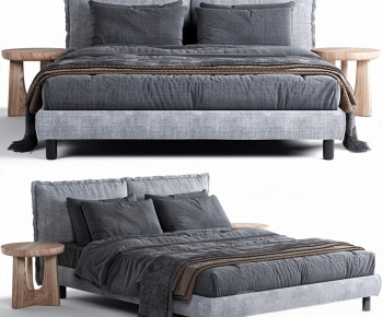 Nordic Style Double Bed-ID:327580931