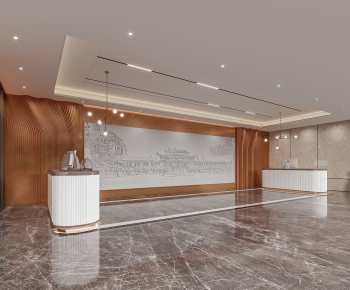 Modern Office Reception Desk-ID:675440079