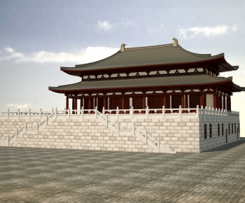 Chinese Style Ancient Architectural Buildings-ID:955445055