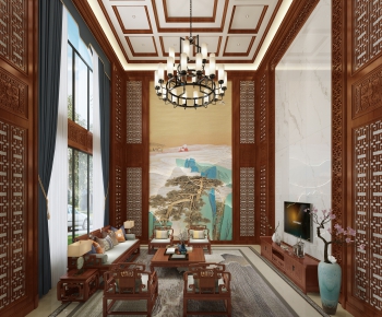 Chinese Style A Living Room-ID:358752977