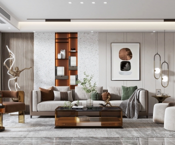 Modern A Living Room-ID:643591887