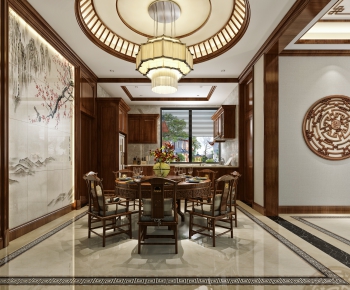 Chinese Style Dining Room-ID:437650925
