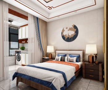 New Chinese Style Bedroom-ID:998186113