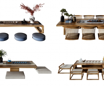 New Chinese Style Tea Tables And Chairs-ID:748159917