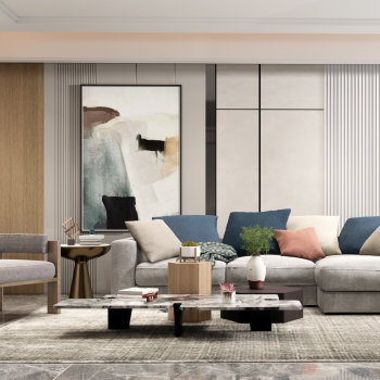 Modern A Living Room-ID:904694086