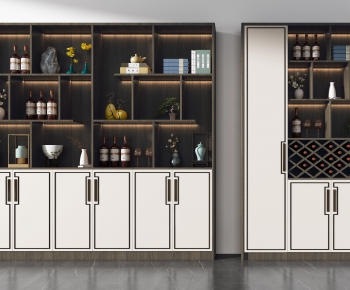 New Chinese Style Wine Cabinet-ID:566574108
