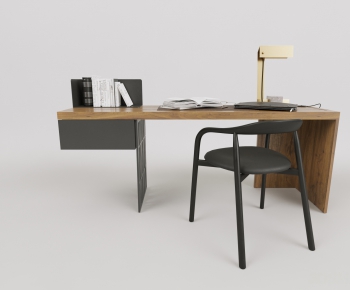 Modern Computer Desk And Chair-ID:967884062