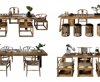 New Chinese Style Tea Tables And Chairs-ID:574367055