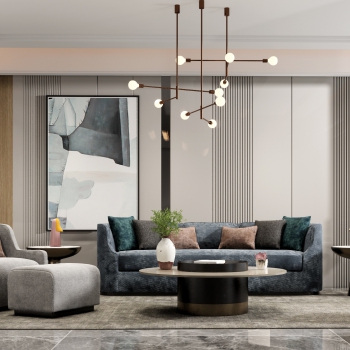 Modern A Living Room-ID:725946909