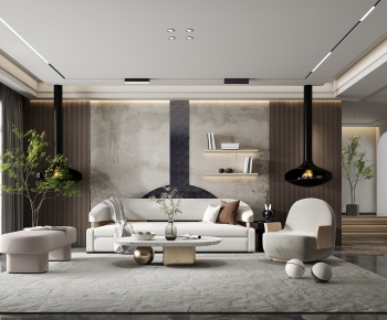 Modern A Living Room-ID:740060822