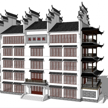 Chinese Style Building Appearance-ID:461433895