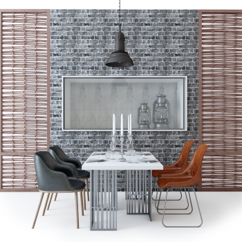 Modern Dining Table And Chairs-ID:647454982