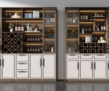New Chinese Style Wine Cabinet-ID:325876008