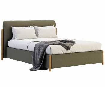Nordic Style Double Bed-ID:481466058