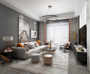 Modern A Living Room-ID:253518105