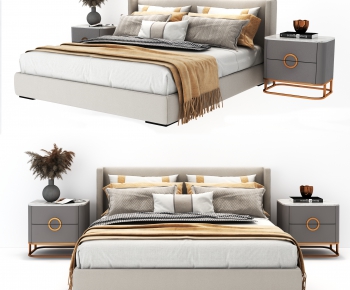 Modern Double Bed-ID:251727109