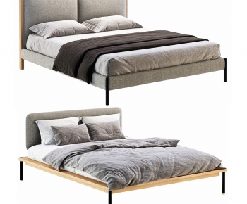 Nordic Style Double Bed-ID:405935056