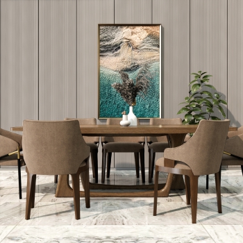 Modern Dining Table And Chairs-ID:357496024