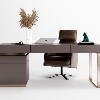 Modern Computer Desk And Chair-ID:846354016