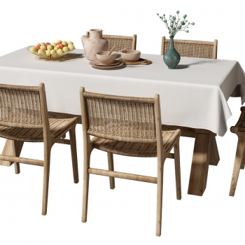 Nordic Style Dining Table And Chairs-ID:133126971