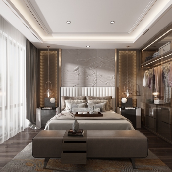 New Chinese Style Bedroom-ID:293620116