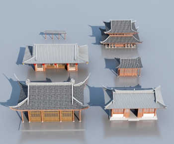 Chinese Style Ancient Architectural Buildings-ID:500305897