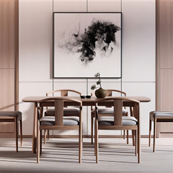New Chinese Style Dining Table And Chairs-ID:690705064
