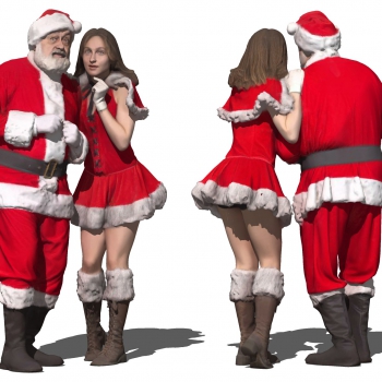 美式圣诞老人装扮人物-ID:375489952