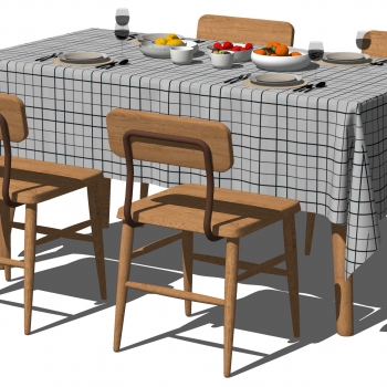 Nordic Style Dining Table And Chairs-ID:203900109