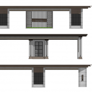 New Chinese Style Building Component-ID:691102034