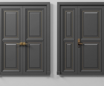 Modern Unequal Double Door-ID:727494004