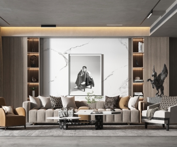 Modern A Living Room-ID:676894906