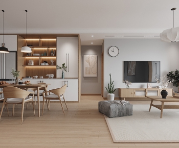 Japanese Style Wabi-sabi Style A Living Room-ID:490578893