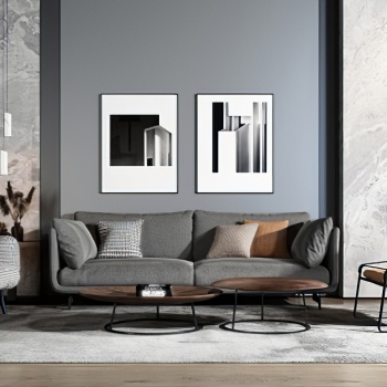 Nordic Style A Sofa For Two-ID:372483021