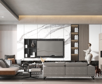 Modern A Living Room-ID:655808933