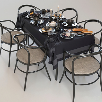 Modern Dining Table And Chairs-ID:347054001
