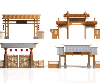 New Chinese Style Building Component-ID:290010025