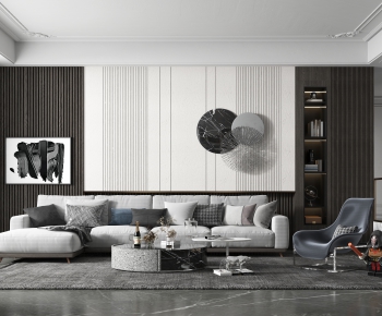 Modern A Living Room-ID:605777981