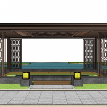 New Chinese Style Building Component-ID:847089313