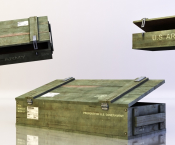 现代弹药箱 木箱、军事用品-ID:636014949