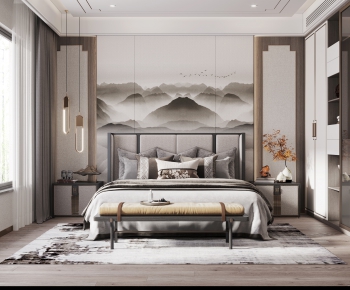 New Chinese Style Bedroom-ID:509562029