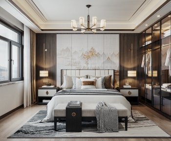 New Chinese Style Bedroom-ID:667840001